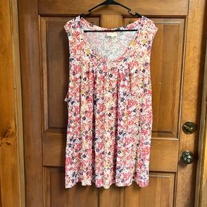 MODCLOTH Floral Rayon Tank  Top Size 4X